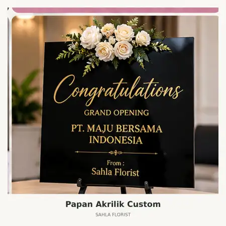 Papan Bunga Akrilik Pacitan